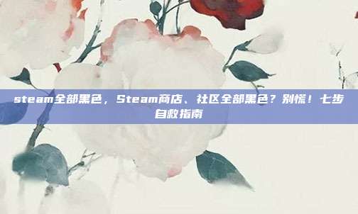 steam全部黑色,Steam商店、社区全部黑色?别慌!七步自救指南