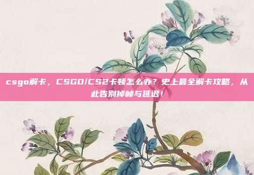 csgo解卡,CSGO/CS2卡顿怎么办?史上最全解卡攻略,从此告别掉帧与延迟!