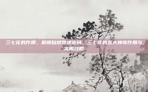 三七花的作用,解锁自然健康密码,三七花的五大神奇作用与实用攻略