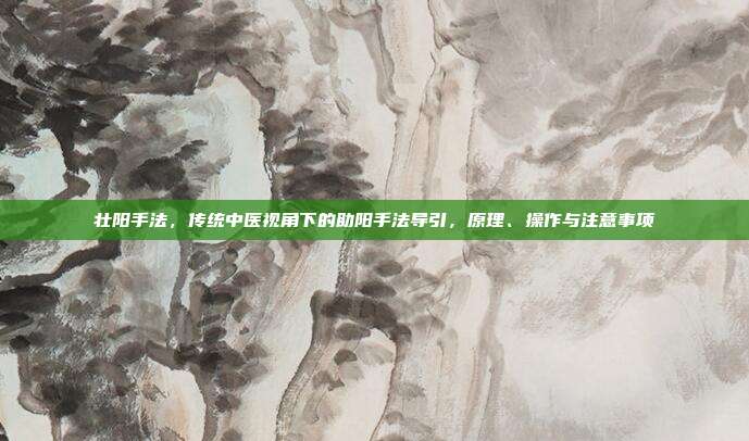 壮阳手法,传统中医视角下的助阳手法导引,原理、操作与注意事项
