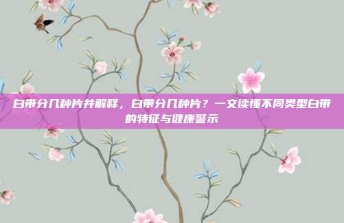 白带分几种片并解释,白带分几种片?一文读懂不同类型白带的特征与健康警示