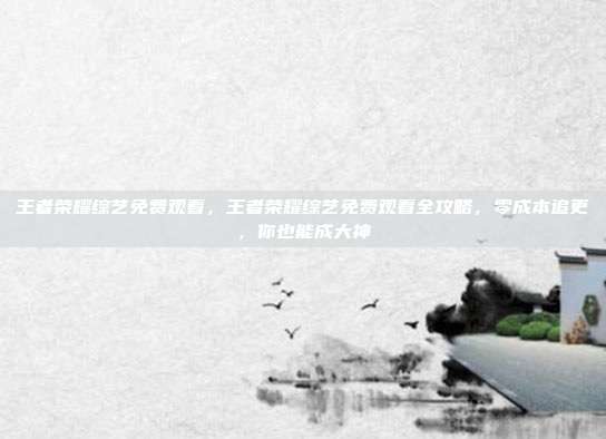 王者荣耀综艺免费观看,王者荣耀综艺免费观看全攻略,零成本追更,你也能成大神