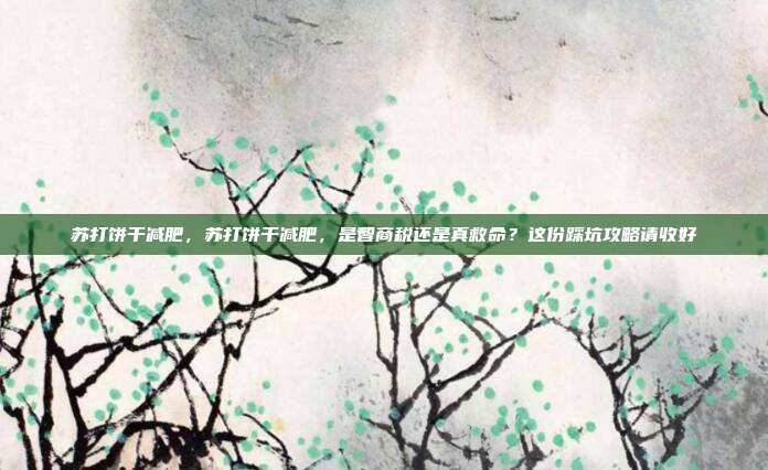 苏打饼干减肥,苏打饼干减肥,是智商税还是真救命?这份踩坑攻略请收好