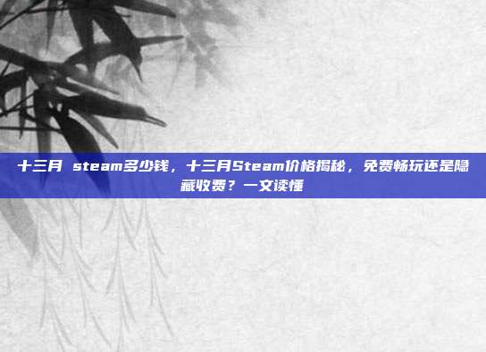 十三月 steam多少钱,十三月Steam价格揭秘,免费畅玩还是隐藏收费?一文读懂
