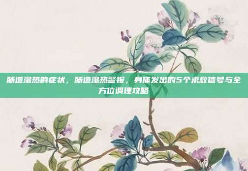 肠道湿热的症状,肠道湿热警报,身体发出的5个求救信号与全方位调理攻略