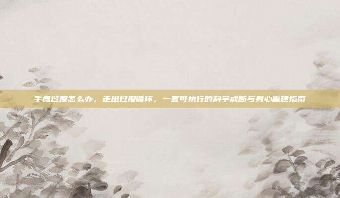 手瘾过度怎么办,走出过度循环,一套可执行的科学戒断与身心重建指南
