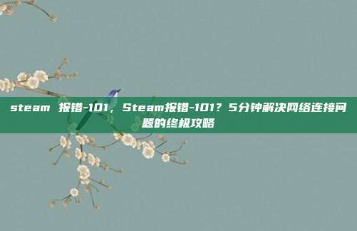 steam 报错-101,Steam报错-101?5分钟解决网络连接问题的终极攻略