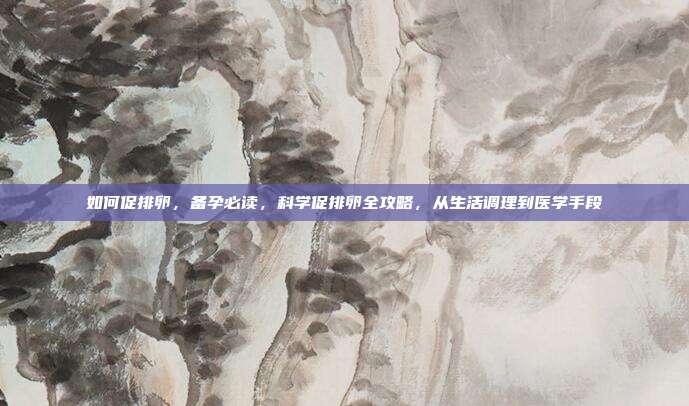 如何促排卵,备孕必读,科学促排卵全攻略,从生活调理到医学手段