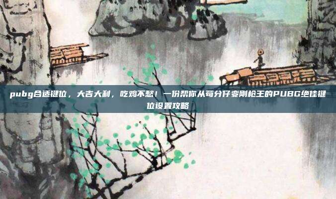 pubg合适键位，大吉大利，吃鸡不愁！一份帮你从苟分仔变刚枪王的PUBG绝佳键位设置攻略