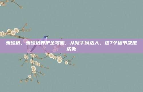 朱砂根，朱砂根养护全攻略，从新手到达人，这7个细节决定成败