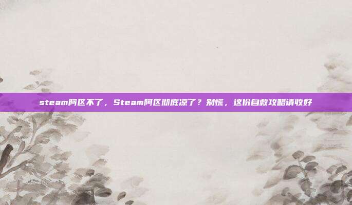steam阿区不了，Steam阿区彻底凉了？别慌，这份自救攻略请收好