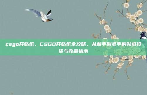 csgo开贴纸，CSGO开贴纸全攻略，从新手到老手的贴纸投资与收藏指南