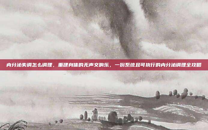 内分泌失调怎么调理,重建身体的无声交响乐,一份系统且可执行的内分泌调理全攻略