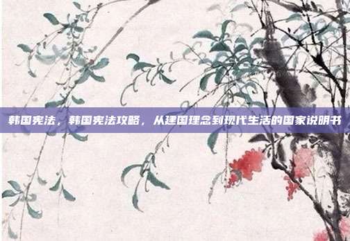 韩国宪法，韩国宪法攻略，从建国理念到现代生活的国家说明书