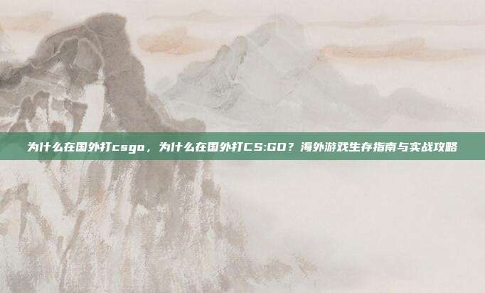 为什么在国外打csgo,为什么在国外打CS:GO?海外游戏生存指南与实战攻略