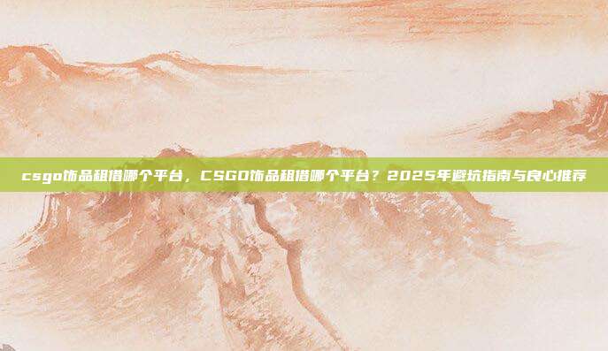 csgo饰品租借哪个平台，CSGO饰品租借哪个平台？2025年避坑指南与良心推荐