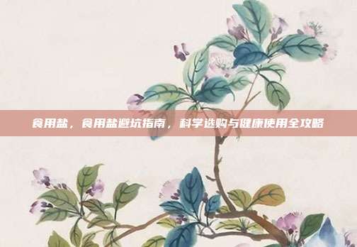 食用盐,食用盐避坑指南,科学选购与健康使用全攻略