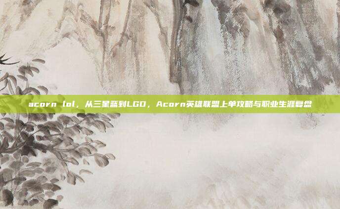 acorn lol，从三星蓝到LGD，Acorn英雄联盟上单攻略与职业生涯复盘