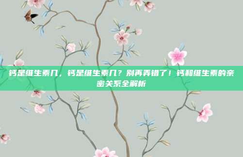钙是维生素几，钙是维生素几？别再弄错了！钙和维生素的亲密关系全解析