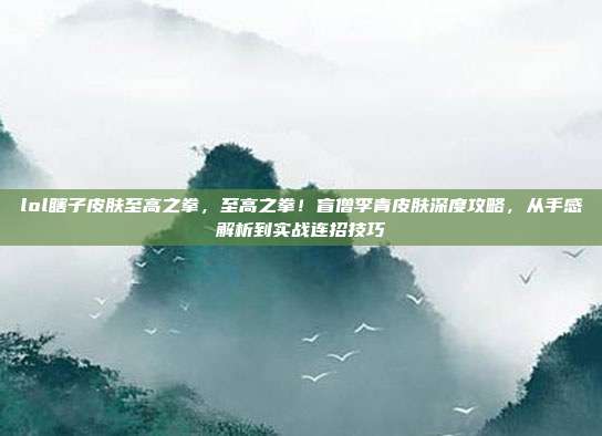 lol瞎子皮肤至高之拳，至高之拳！盲僧李青皮肤深度攻略，从手感解析到实战连招技巧