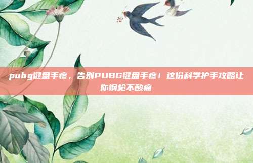 pubg键盘手疼,告别PUBG键盘手疼!这份科学护手攻略让你钢枪不酸痛