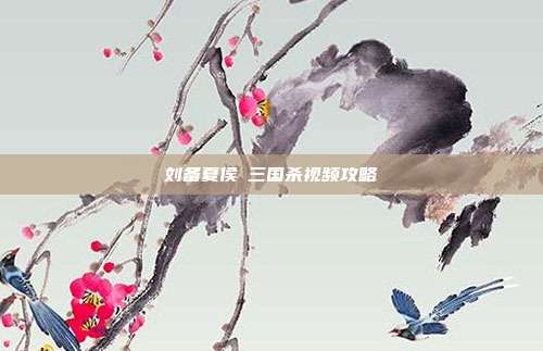 刘备夏侯惇三国杀视频攻略