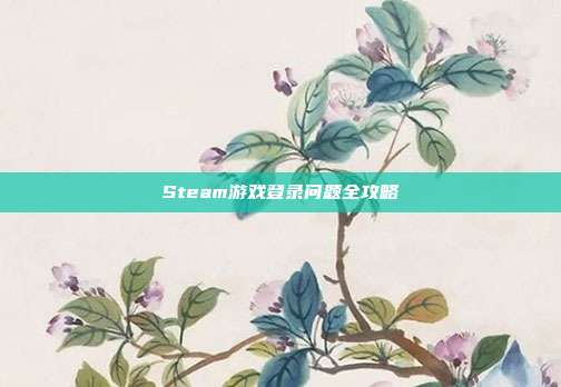 Steam游戏登录问题全攻略