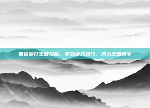 老狐爱打王者荣耀，掌握游戏技巧，成为王者高手