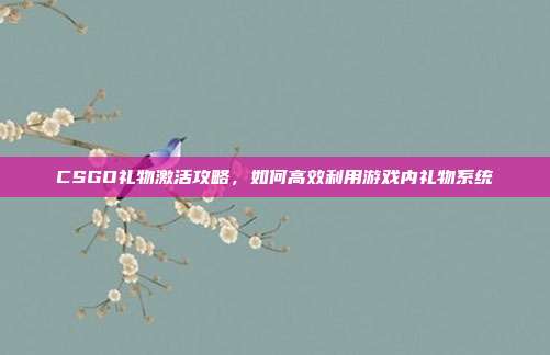 CSGO礼物激活攻略,如何高效利用游戏内礼物系统