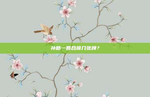 孙皓一回合摸几张牌?