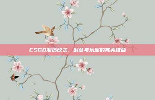 CSGO恶搞改装,创意与乐趣的完美结合