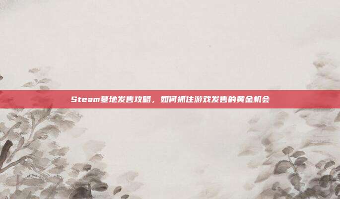 Steam墓地发售攻略,如何抓住游戏发售的黄金机会