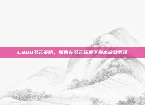 CSGO多云策略,如何在多云环境下提高游戏表现