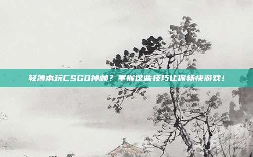 轻薄本玩CSGO掉帧?掌握这些技巧让你畅快游戏!