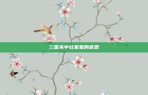 三国杀中吐星星的意思