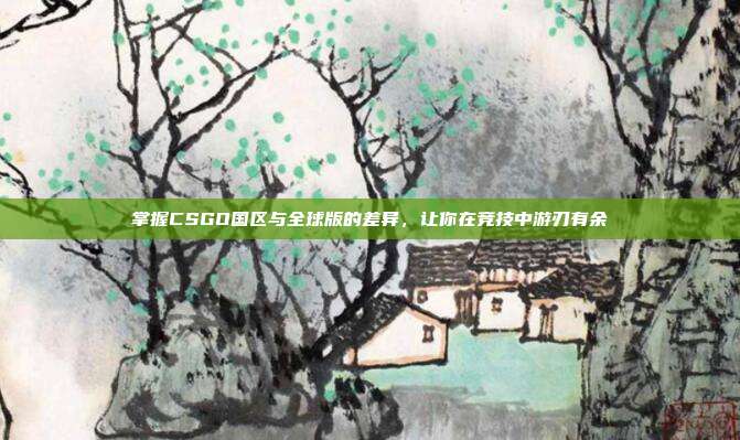 掌握CSGO国区与全球版的差异，让你在竞技中游刃有余