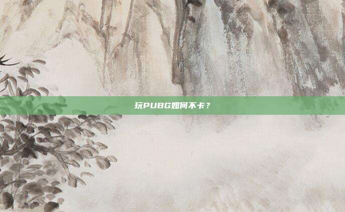 玩PUBG如何不卡?
