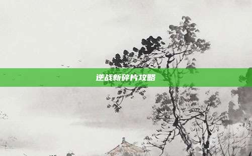 逆战新碎片攻略