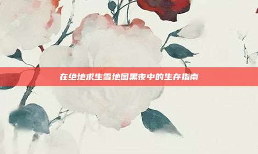 在绝地求生雪地图黑夜中的生存指南