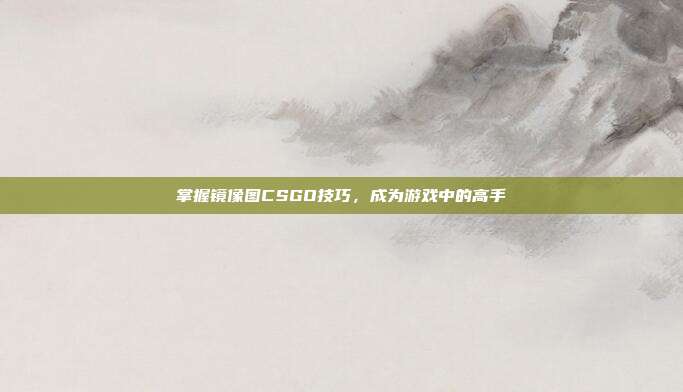 掌握镜像图CSGO技巧,成为游戏中的高手