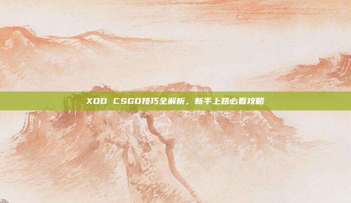 XDD CSGO技巧全解析，新手上路必看攻略