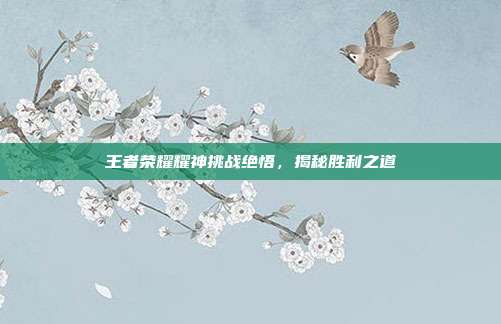 王者荣耀耀神挑战绝悟，揭秘胜利之道