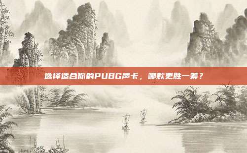 选择适合你的PUBG声卡,哪款更胜一筹?