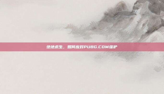 绝地求生，如何应对PUBG.COM维护