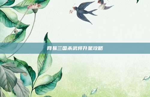网易三国杀武将升星攻略