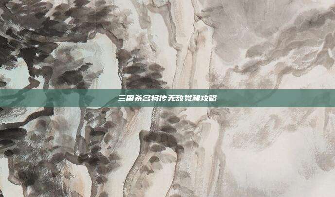 三国杀名将传无敌觉醒攻略