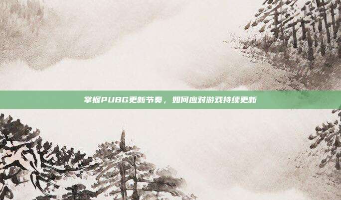 掌握PUBG更新节奏，如何应对游戏持续更新