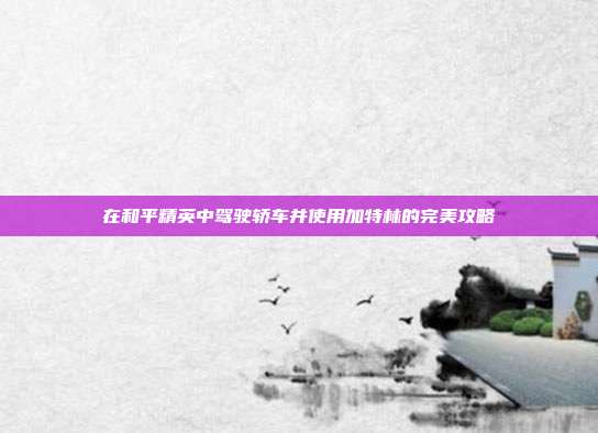 在和平精英中驾驶轿车并使用加特林的完美攻略
