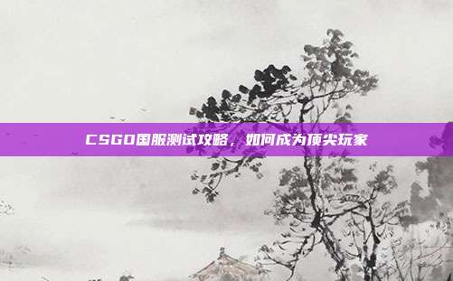 CSGO国服测试攻略，如何成为顶尖玩家