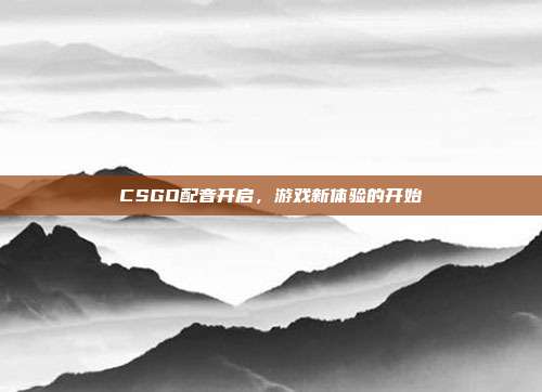 CSGO配音开启，游戏新体验的开始